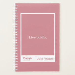 Agenda Cita en bloque de color rosa polvoriento para plan