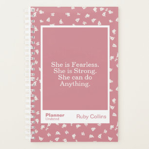 Agenda Cita floral moderna rosa polvorienta empoderante