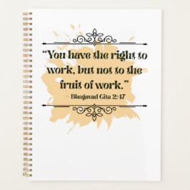 Agenda Cita inspirada del Naranja Minimalista Bhagavad Gi