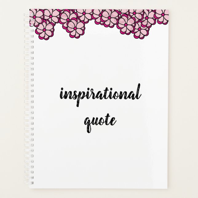 Agenda Cita Inspiradora de flor rosa (Anverso)