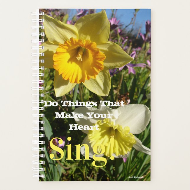 Agenda Cita inspiradora Flor floral Daffodil Spring (Anverso)