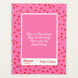 Agenda Cita inspiradora floral rosa atrevida