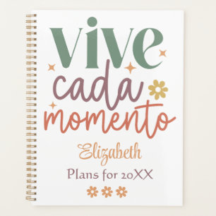 Agenda Cita Inspiradora retro "Vive cada momento"