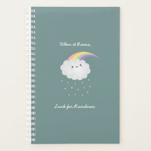 Agenda Cita Inspiradora sobre la lluvia arcoiris suave