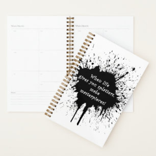 Agenda Cita inspiradora vida salpicadura de pintura creat