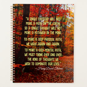 Agenda Cita motivacional de Autumn Woods New Hampshire