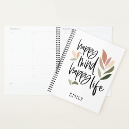 Agenda Cita motivacional de Happy Mind Happy Life