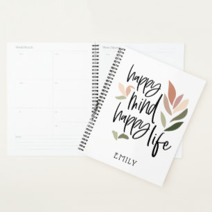 Agenda Cita motivacional de Happy Mind Happy Life