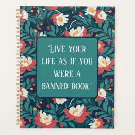 Agenda Cita personalizada de floral roja y blanca