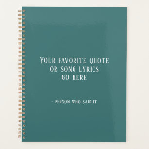 Agenda cita personalizado, verde azulada