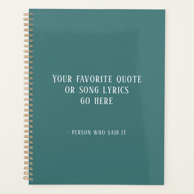 Agenda cita personalizado, verde azulada (Anverso)