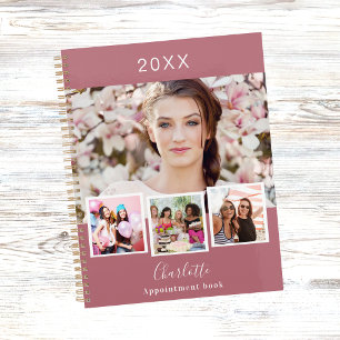 Agenda Citas de collage de fotos en oro rosa 2027