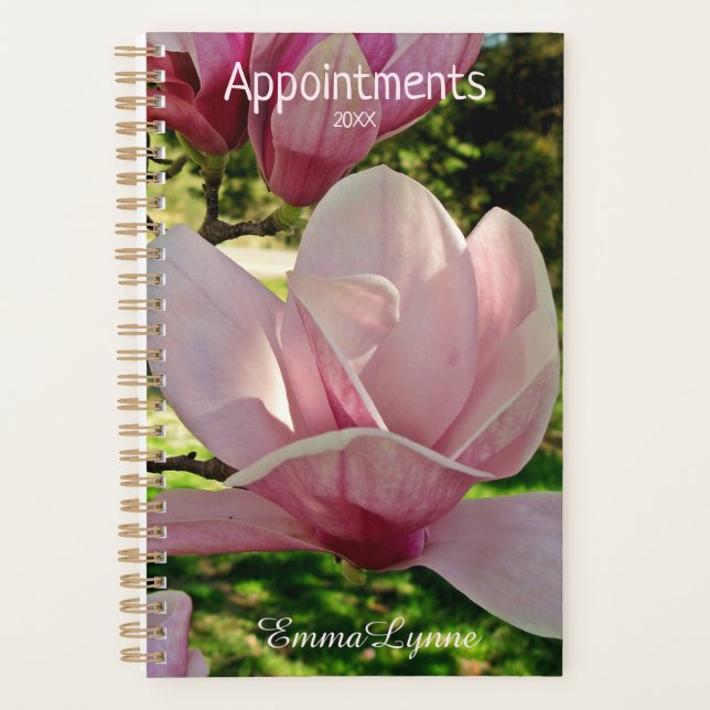 Agenda Citas de personalizable Saucer Magnolia Blossom (Anverso)