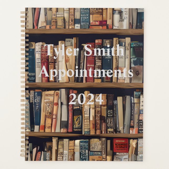 Agenda Citas diarias en la estantería (Anverso)