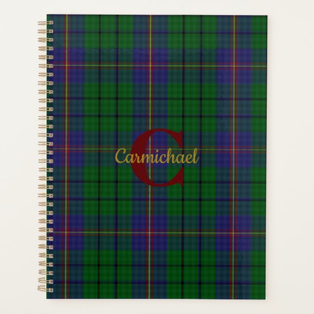 Agenda Clan Carmichael Plaid Monogrammed (Anverso)