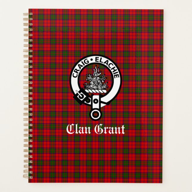 Agenda Clan Grant Escudo Badge y Tartán (Anverso)