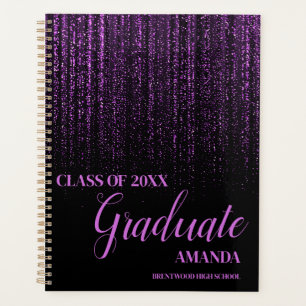 Agenda Clase De Regalo De Graduación De Purpurina Púrpura
