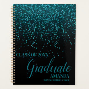 Agenda Clase De Regalo De Graduación De Purpurinas Verde