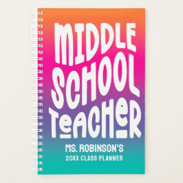 Agenda Clase Ombre Colorful Colorful School