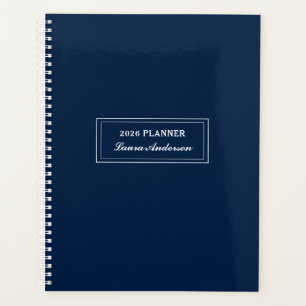 Agenda Clásica Marina y blanco 2026 Planner