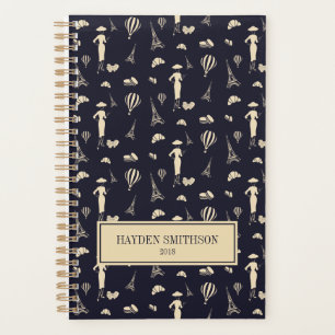 Agenda Clásica moda vintage Planner semanal y mensual