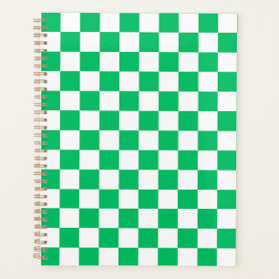 Agenda Clásico cuadros verdes 