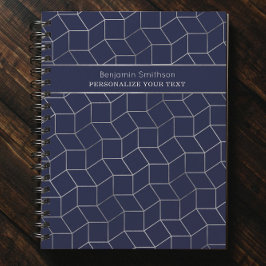 Agenda Clásico Profesional Brillo Azul de Marina Abstract