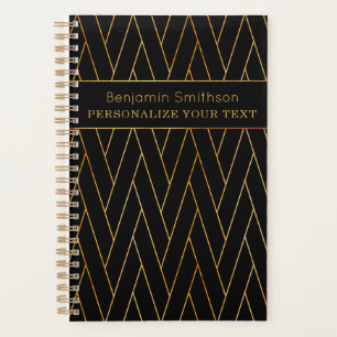 Agenda Clásico Resumen de lujo Black Gold Professional