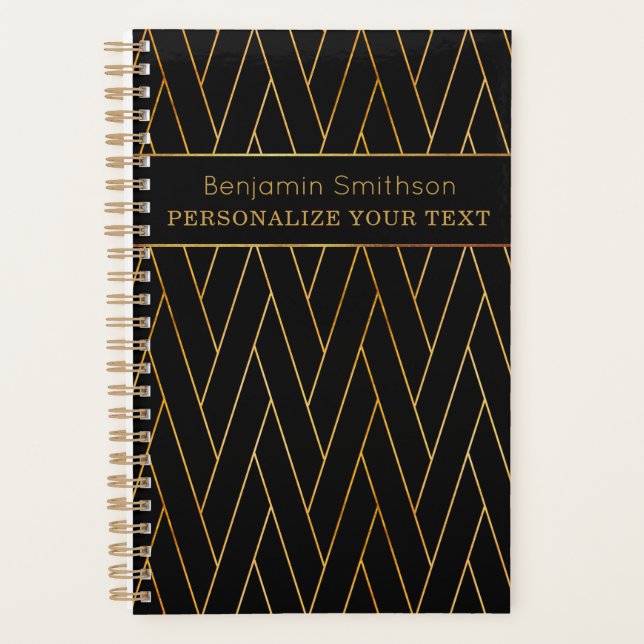 Agenda Clásico Resumen de lujo Black Gold Professional (Anverso)