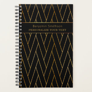 Agenda Clásico Resumen de lujo Black Gold Professional