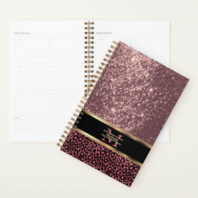 Agenda Clásico Rosa Gold Personalized Planner (Demostración)