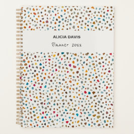 Agenda Clásico Terrazo Multicolor | su nombre sin fecha