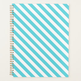 Agenda Classic blue and white diagonal stripes