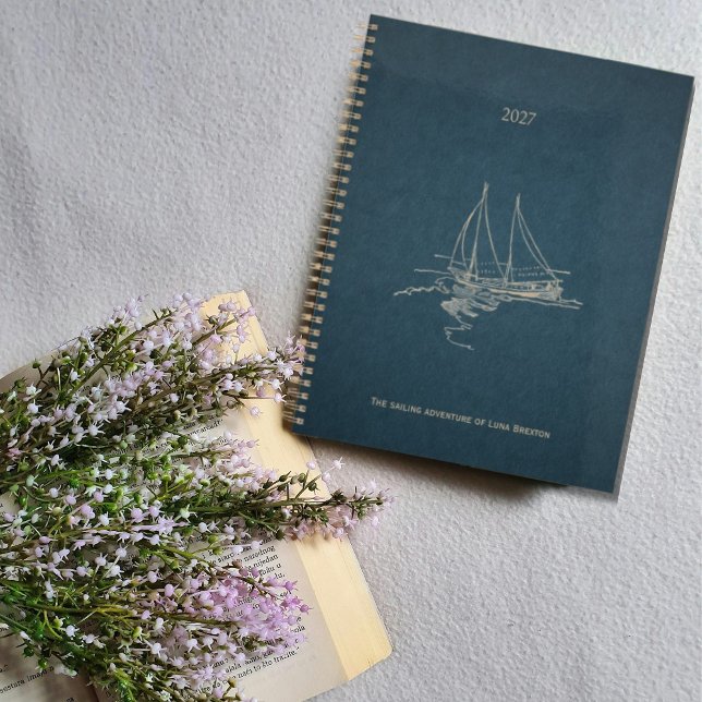 Agenda Classic Blue Gold Inspirational Sailing  (Subido por el creador)