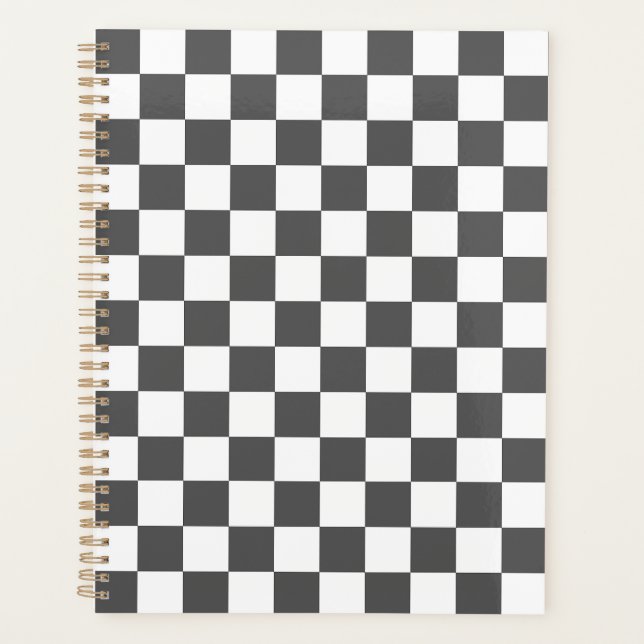 Agenda Classic dark grey checkerboard (Anverso)