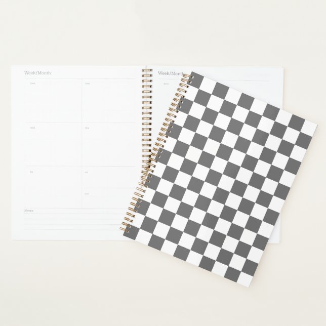 Agenda Classic grey checkerboard (Demostración)