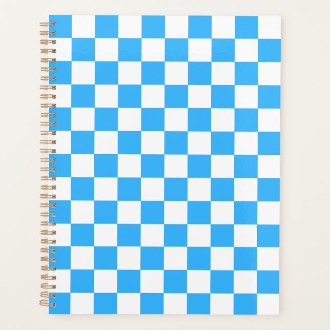 Agenda Classic light blue checkerboard  (Anverso)