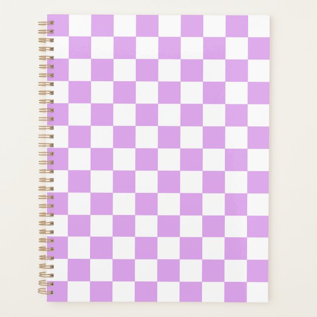 Agenda Classic light lavender checkerboard  (Anverso)
