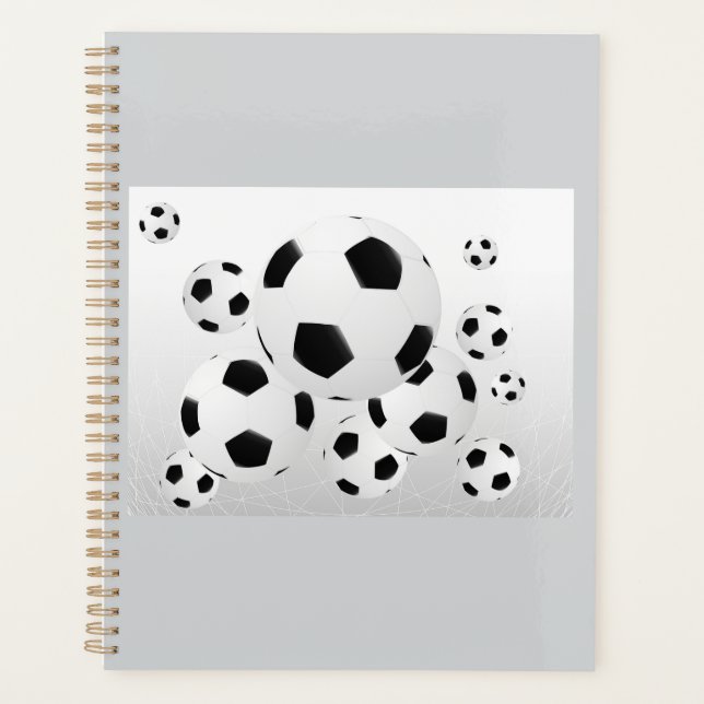 Agenda Classic Soccer Football Balls Flying Sports (Anverso)