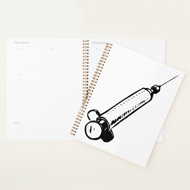 Agenda Classic Syringe Sketch Medical Equipment (Subido por el creador)