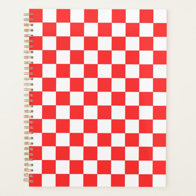 Agenda Classic visual red checkerboard  (Anverso)
