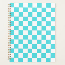 Agenda Classic visual turquoise blue checkerboard