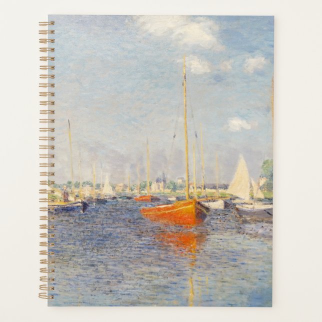 Agenda Claude Monet. Barcas rojas, Argenteuil (Anverso)