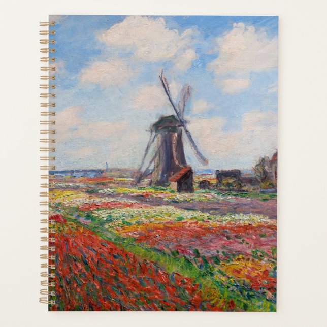 Agenda Claude Monet - Campo de tulipanes en Holanda (Anverso)