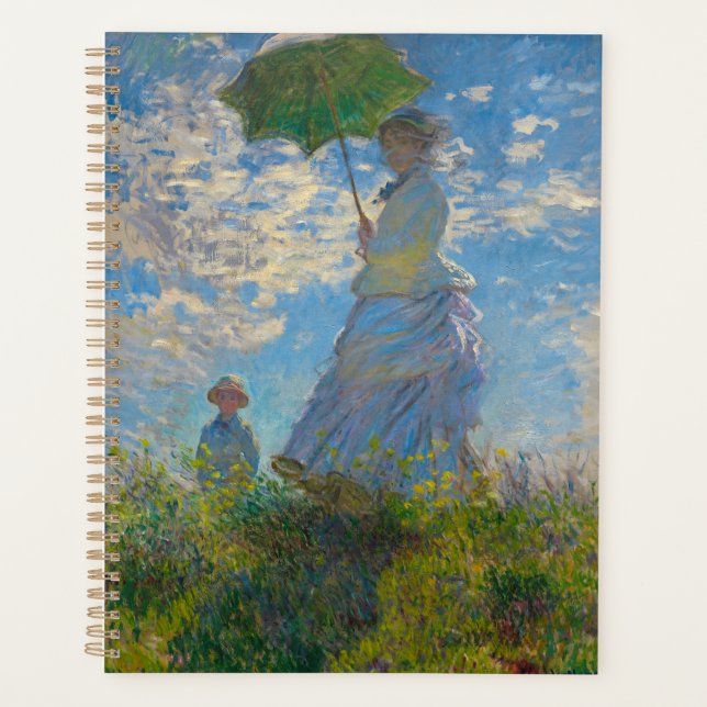 Agenda Claude Monet con una sombrilla (Anverso)