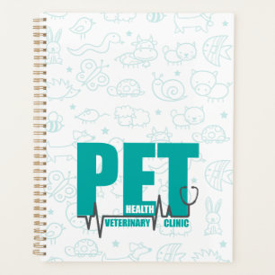 Agenda Clínica veterinaria Logotipo Verde azulado moderno