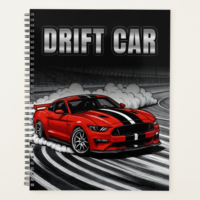 Agenda Coche a la Deriva Rojo Músculo (Anverso)