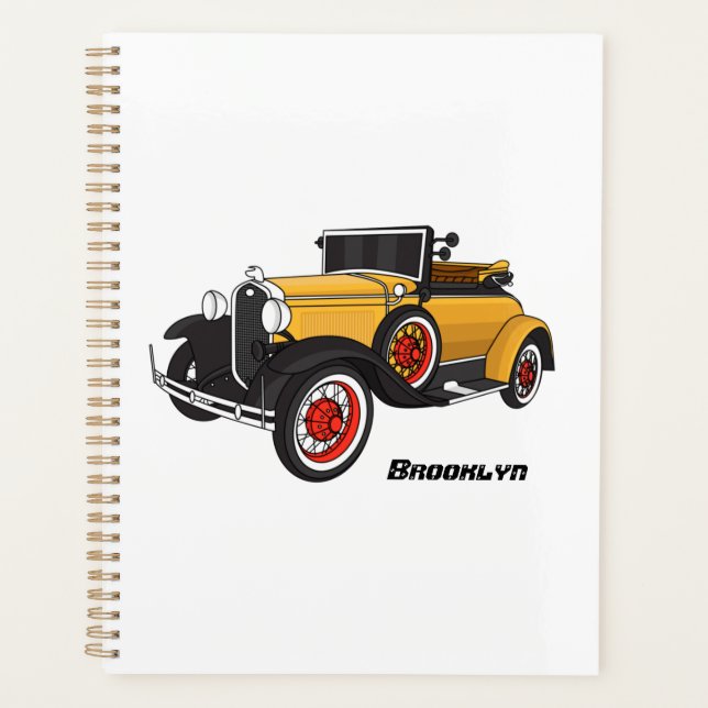 Agenda Coche amarillo clásico 1931 (Anverso)