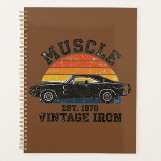 Agenda Coche Musculoso Atardecer 1970 - Hierro Antiguo