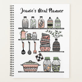 Agenda Cocina rosa de coral de moda Boho Decoración Comid